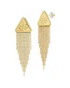 Sphera Milano Plated Evil Eye Fringe Earrings