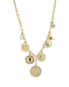 Sphera Milano Plated Evil Eye Medallion Charm Necklace