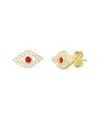 Sphera Milano Plated Evil Eye Studs