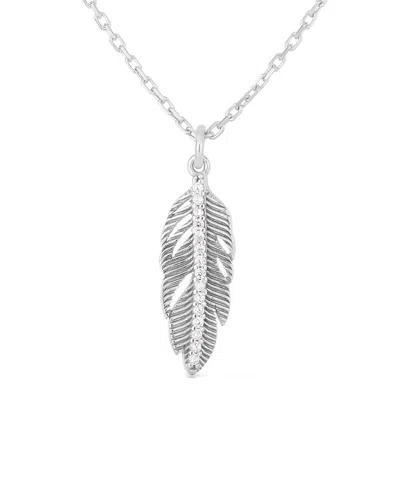 SPHERA MILANO SPHERA MILANO PLATED FEATHER NECKLACE