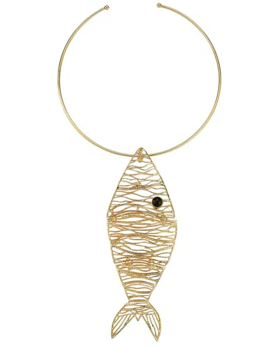 Sphera Milano Plated Fish Collar Necklace
