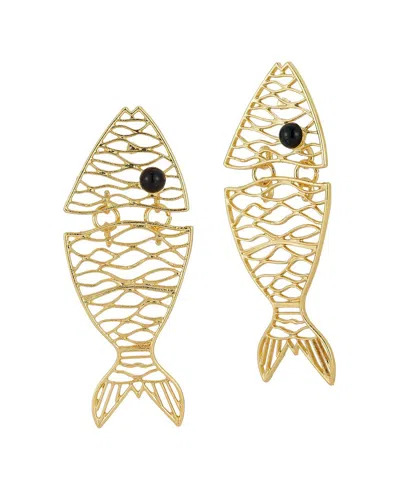 SPHERA MILANO SPHERA MILANO PLATED FISH EARRINGS