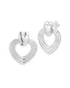 Sphera Milano Heart Drop Earrings In Silver