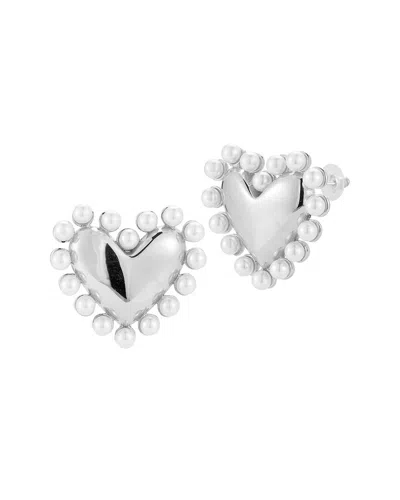 SPHERA MILANO SPHERA MILANO PLATED HEART EARRINGS