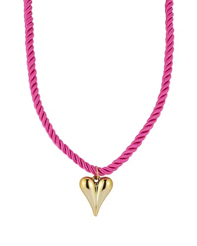 Sphera Milano Plated Heart Pendant Collar Necklace