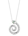 Sphera Milano Plated Silver Cz Necklace In Silver