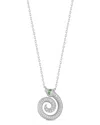 Sphera Milano Plated Silver Cz Necklace In Metallic