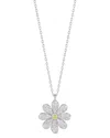 Sphera Milano Plated Silver Cz Necklace In Metallic