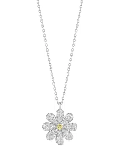 Sphera Milano Plated Silver Cz Necklace
