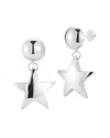 Sphera Milano Plated Star Earrings In Silver