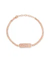 Sphera Milano Rose Gold Plated Love Bar Link Bracelet