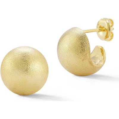 Sphera Milano Satin C Huggie Hoop Earrings In Gold