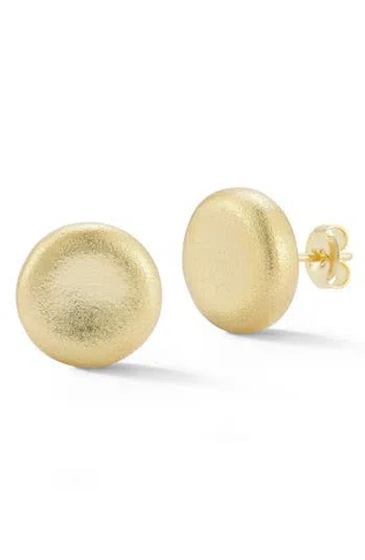 Sphera Milano Satin Stud Earrings In Gold