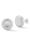 Sphera Milano Satin Stud Earrings In Silver