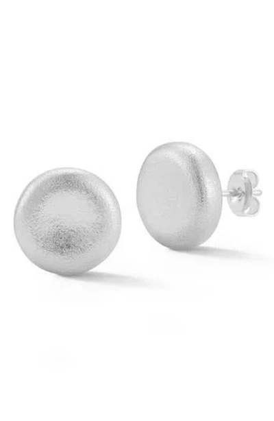 Sphera Milano Satin Stud Earrings In Metallic