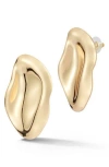 Sphera Milano Sculptural Stud Earrings In Gold