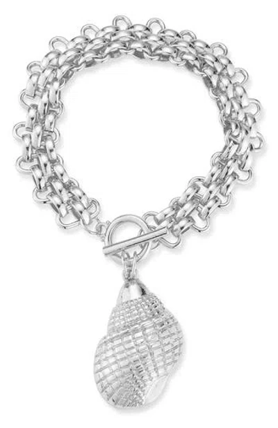 Sphera Milano Silver Plated Toggle Bracelet In Metallic