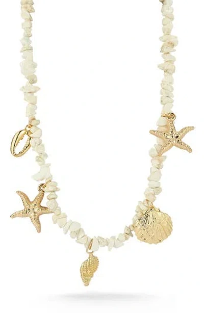 Sphera Milano Shell Charm Necklace In White