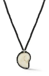 Sphera Milano Shell Pendant Necklace In Silver