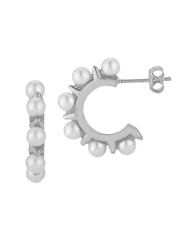 Sphera Milano Silver 3mm Pearl Hoops