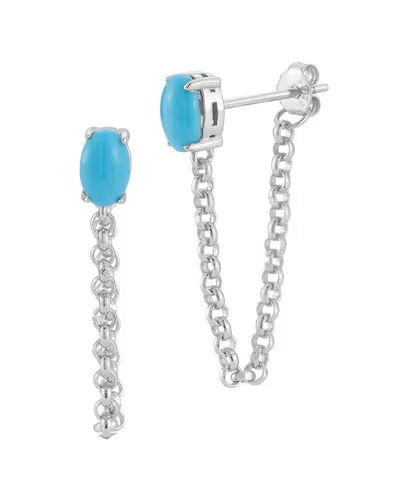Sphera Milano Silver Chain Earrings In White