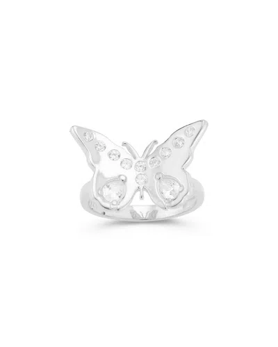 Sphera Milano Silver Cz Butterfly Ring