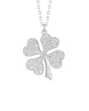 Sphera Milano Silver Cz Clover Pendant Necklace