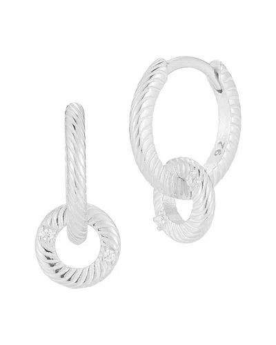 Sphera Milano Silver Cz Dainty Drop Earrings