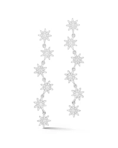 Sphera Milano Silver Cz Floral Drop Earrings