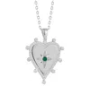 Sphera Milano Silver Cz Heart Pendant Necklace