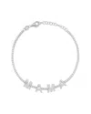 Sphera Milano Silver Cz Mama Tennis Bracelet