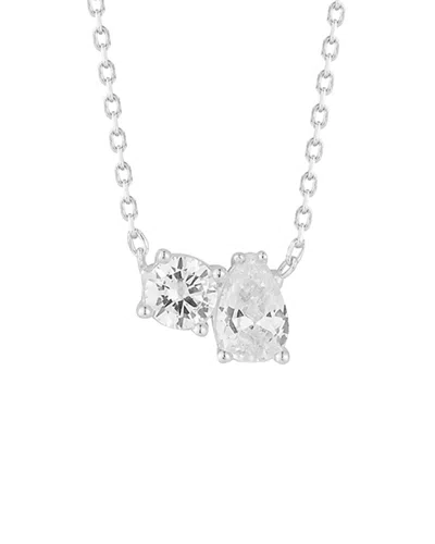 Sphera Milano Silver Cz Pendant Necklace In Metallic