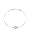 Sphera Milano Silver Cz Smiley Face Bracelet