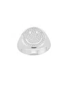Sphera Milano Silver Cz Smiley Face Ring