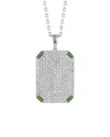 SPHERA MILANO SPHERA MILANO SILVER CZ TAG PENDANT NECKLACE