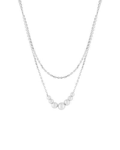 Sphera Milano Silver Layered Necklace In Metallic