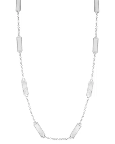 Sphera Milano Silver Pearl Bar Necklace