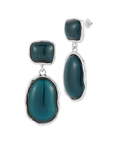 Sphera Milano Silver Plated Earrings In Green