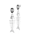 Sphera Milano Hammered Fish Drop Earrings In Metallic