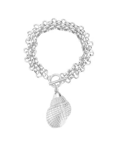 Sphera Milano Silver Plated Toggle Bracelet In Metallic