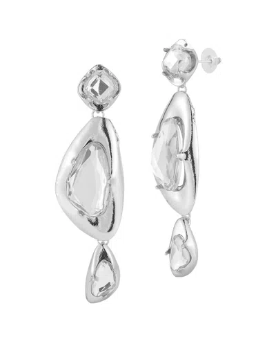 Sphera Milano Silver-plated Cz Earrings In Metallic