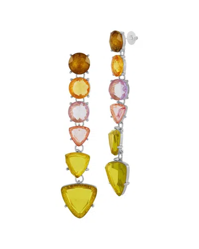 Sphera Milano Silver-plated Cz Earrings In Multi