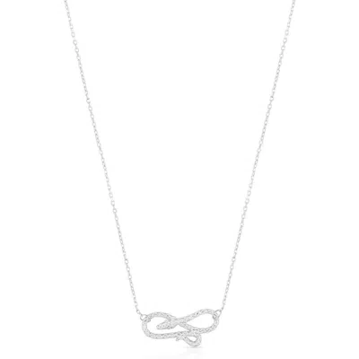 Sphera Milano Snake Pendant Necklace In Silver
