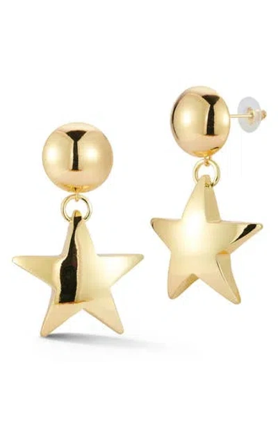 Sphera Milano Plated Star Earrings In Gold