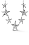 Sphera Milano Starfish Statement Necklace In Silver