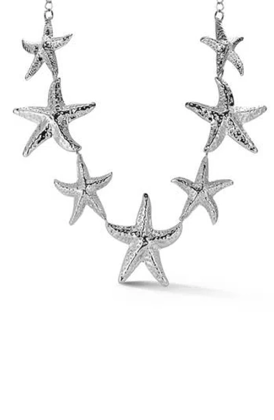 Sphera Milano Starfish Statement Necklace In Silver