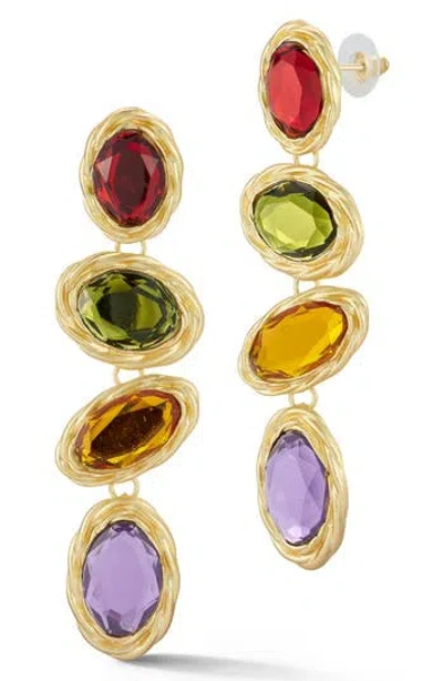 Sphera Milano Statement Crystal Drop Earrings