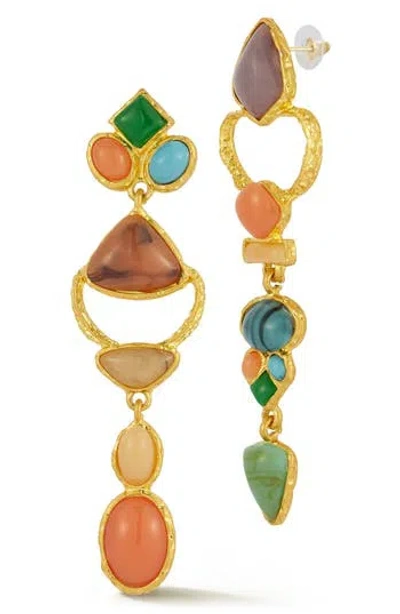 Sphera Milano Statement Drop Earrings In Gold