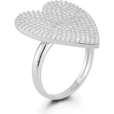 Sphera Milano Sterling Silver & Cz Heart Ring