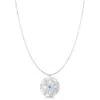 Sphera Milano Synthetic Turquoise Flower Pendant Necklace In Metallic